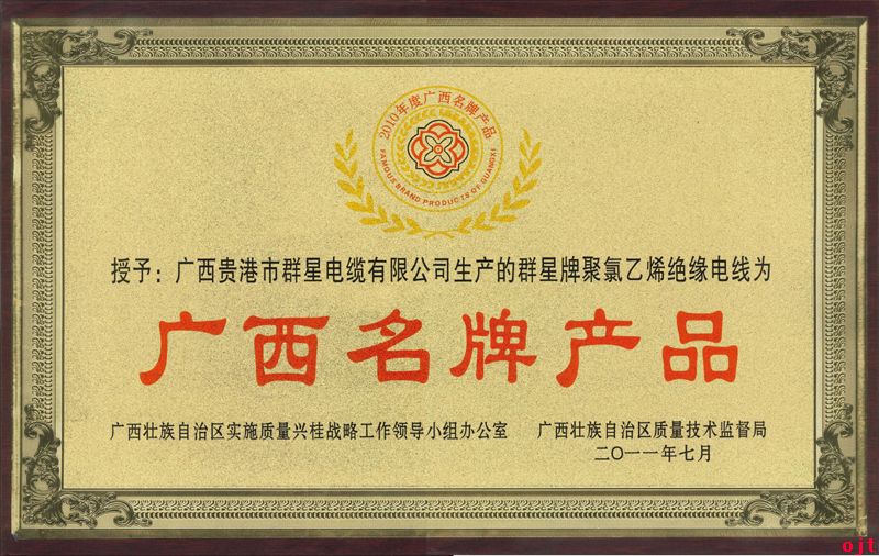 廣西名牌產品